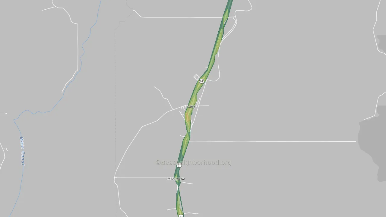 39054, MS Map of Noise Levels in 39054