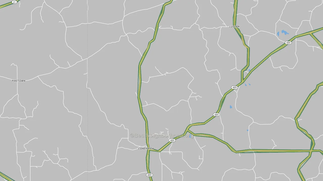 39057, MS Map of Noise Levels in 39057
