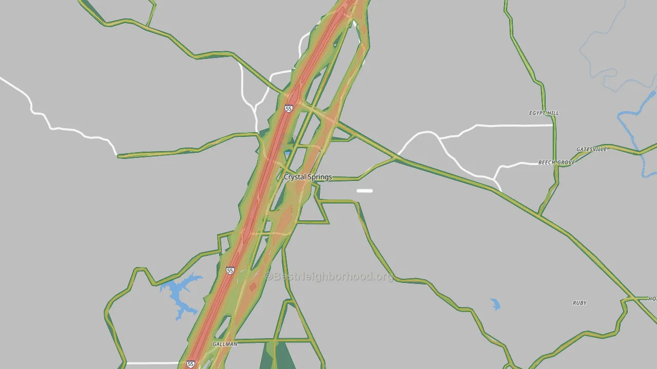 39059, MS Map of Noise Levels in 39059