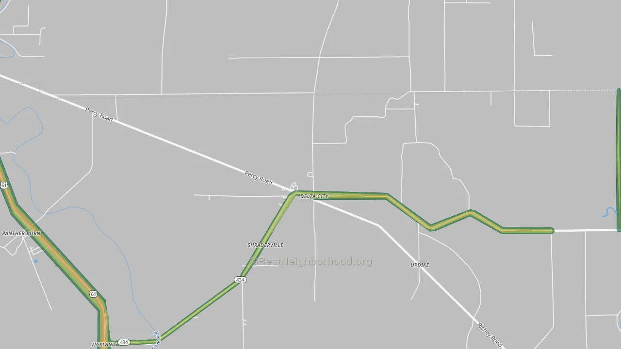 39061, MS Map of Noise Levels in 39061