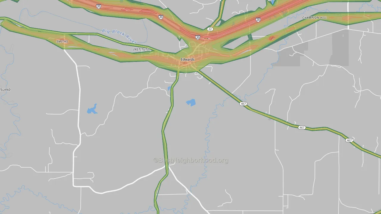 39066, MS Map of Noise Levels in 39066