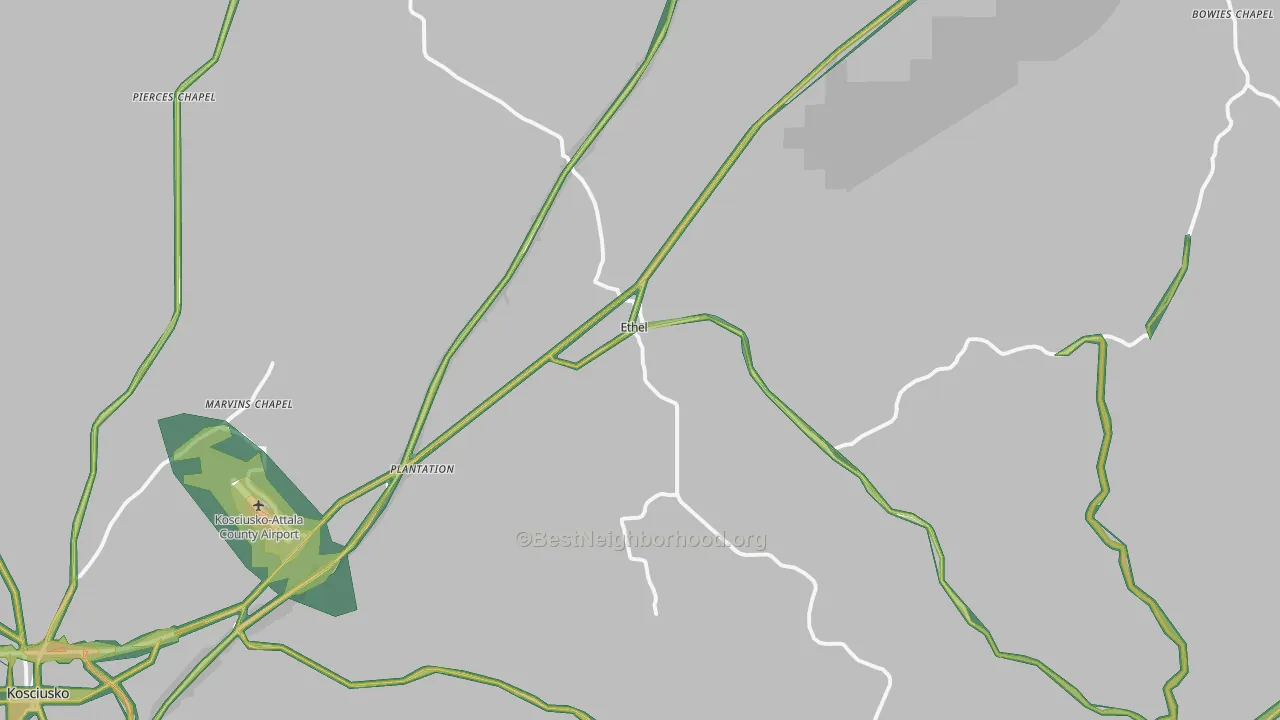 39067, MS Map of Noise Levels in 39067