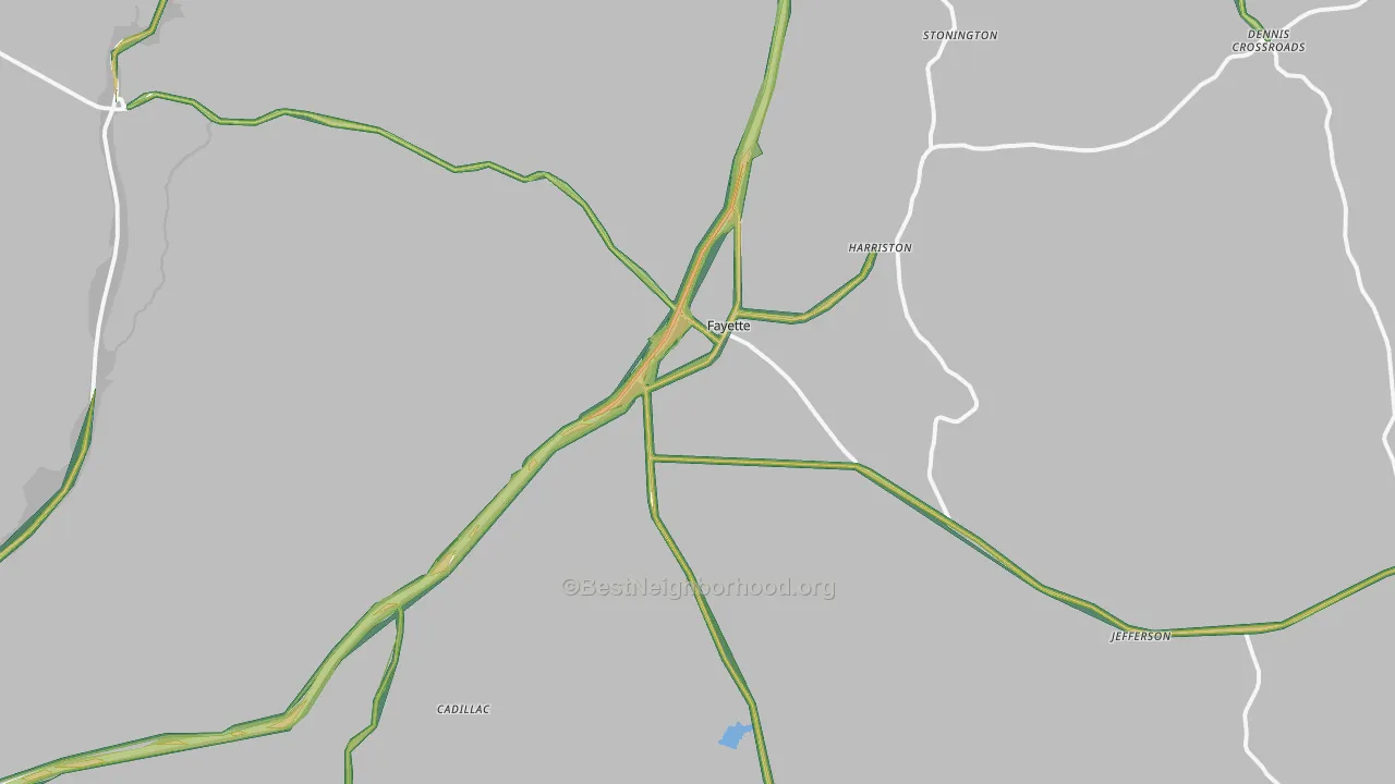 39069, MS Map of Noise Levels in 39069