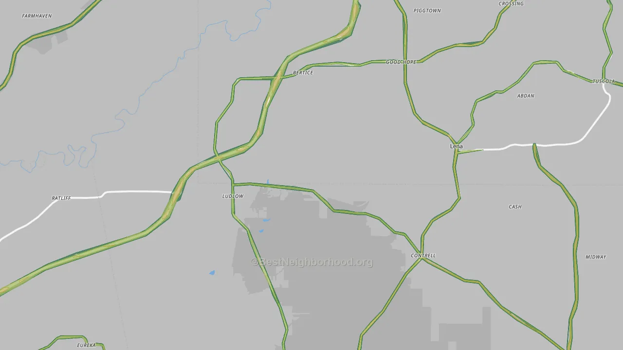 39094, MS Map of Noise Levels in 39094