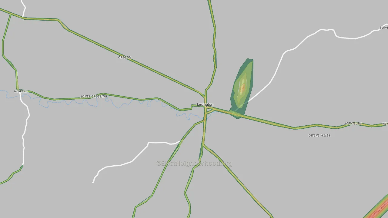 39095, MS Map of Noise Levels in 39095