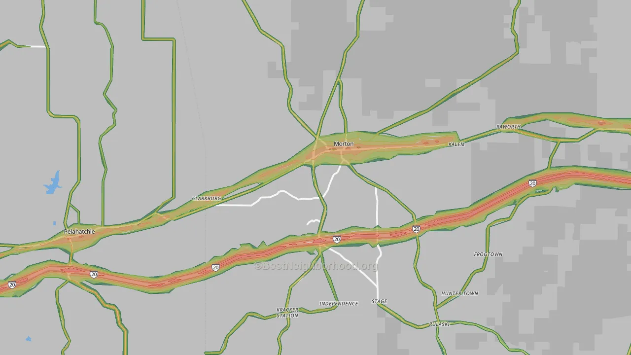 39117, MS Map of Noise Levels in 39117