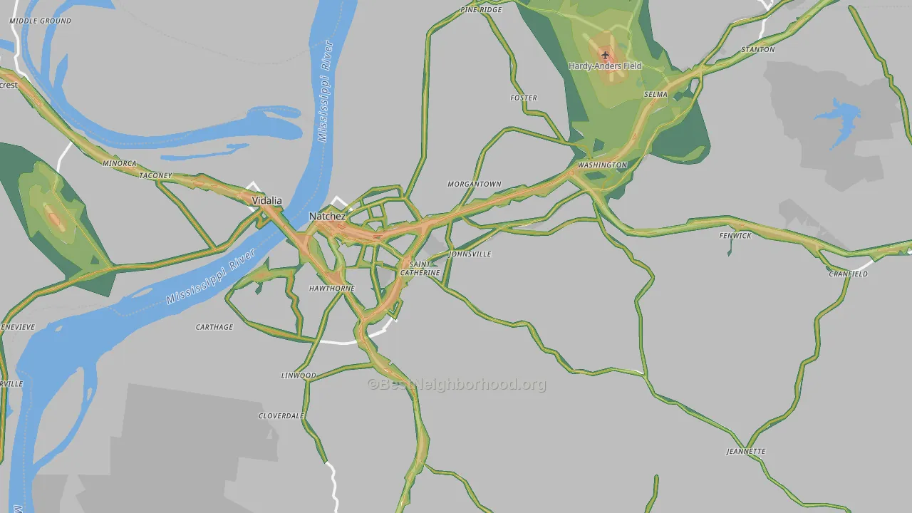 39120, MS Map of Noise Levels in 39120