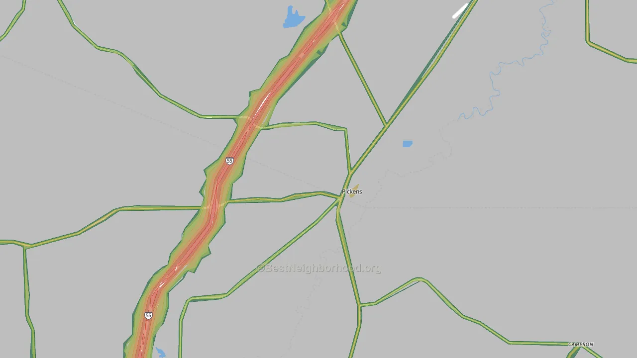 39146, MS Map of Noise Levels in 39146