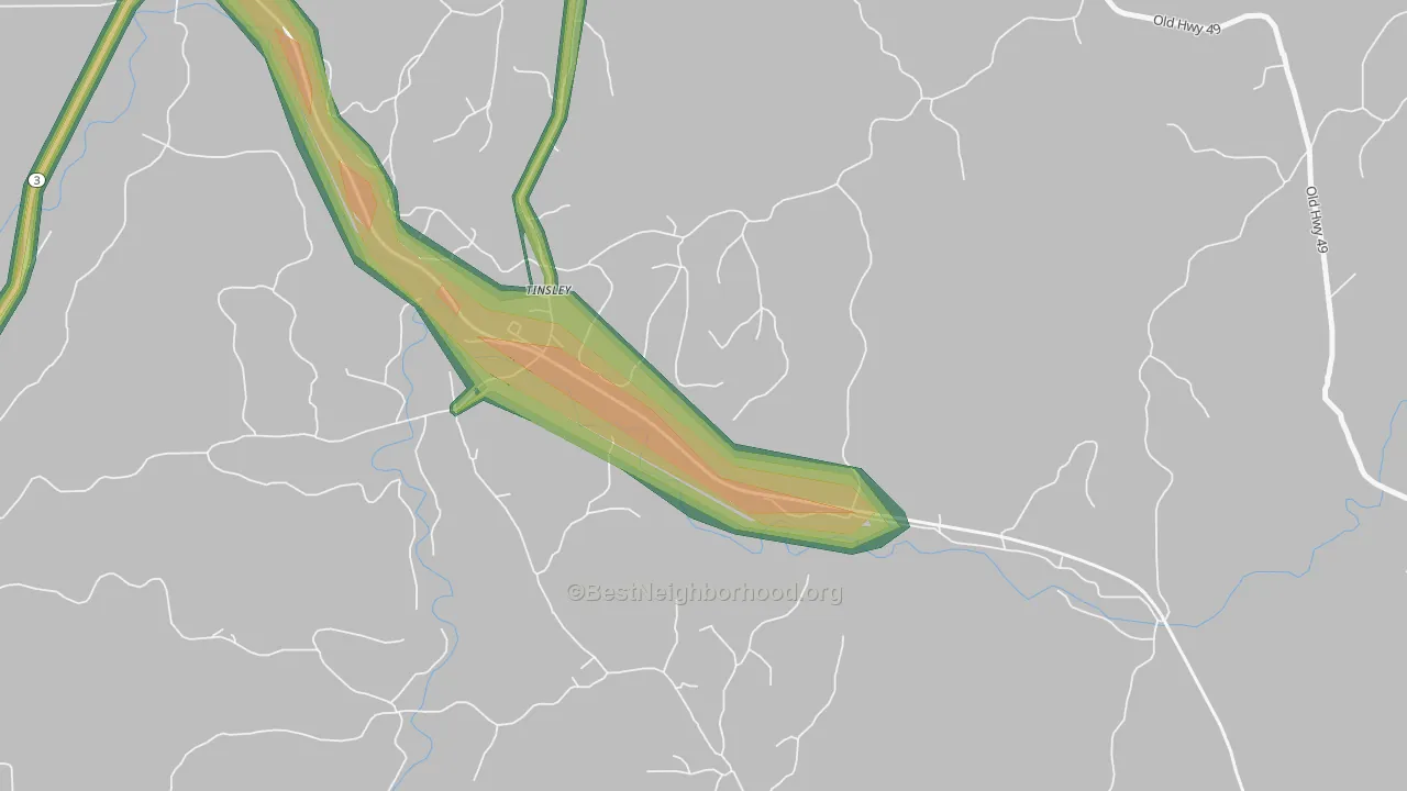 39173, MS Map of Noise Levels in 39173