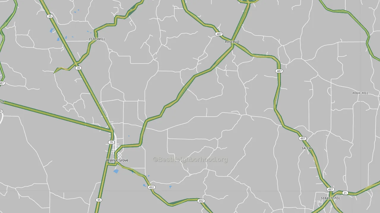 39189, MS Map of Noise Levels in 39189