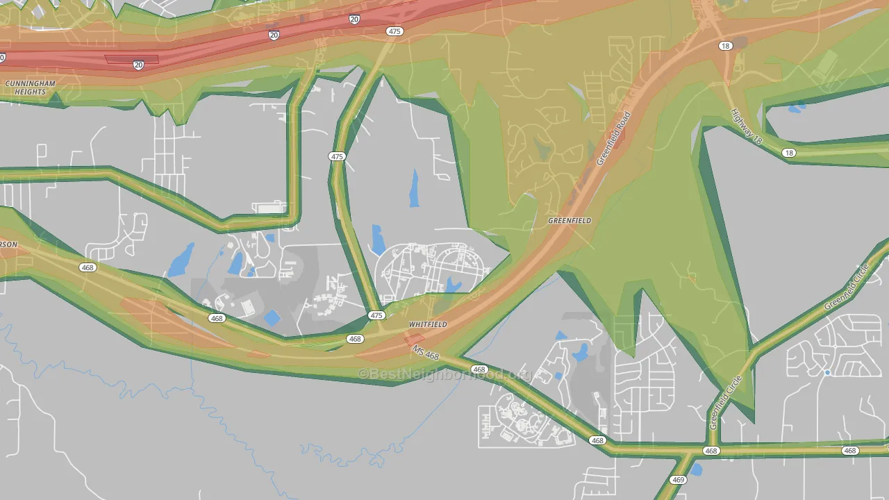 39193, MS Map of Noise Levels in 39193
