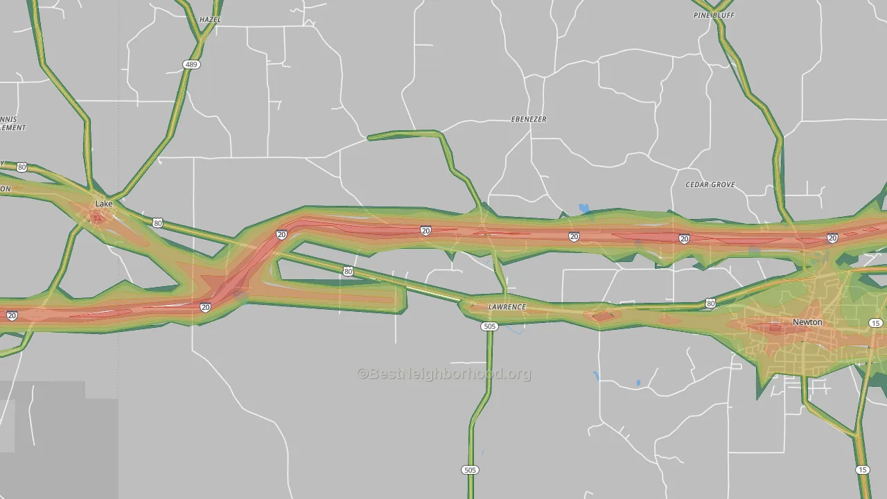 39336, MS Map of Noise Levels in 39336