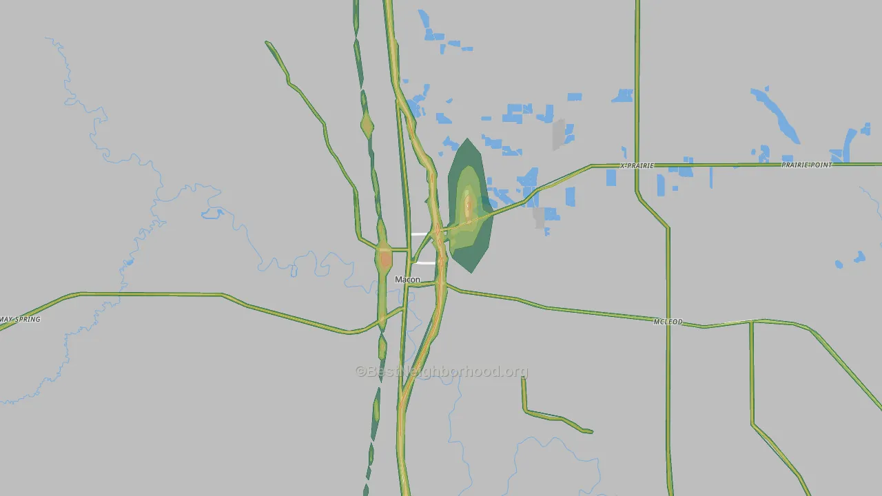 39341, MS Map of Noise Levels in 39341
