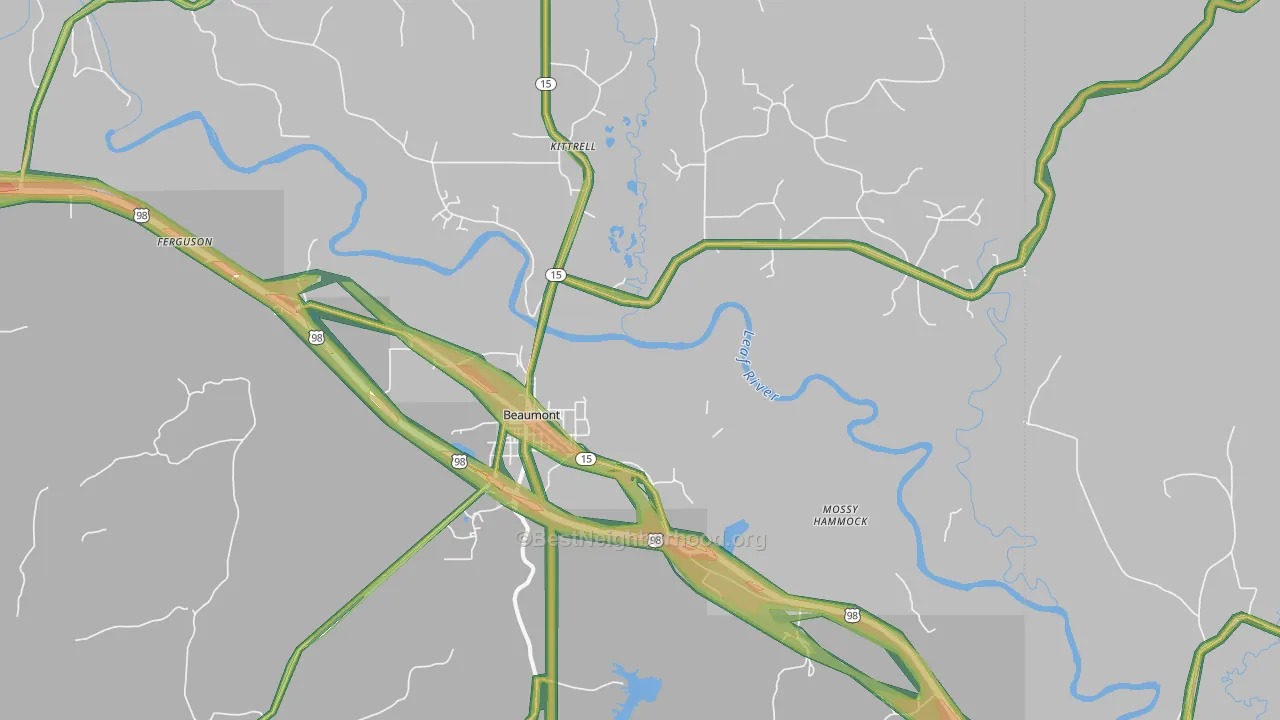 39423, MS Map of Noise Levels in 39423