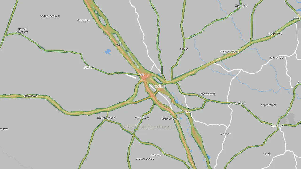 39428, MS Map of Noise Levels in 39428