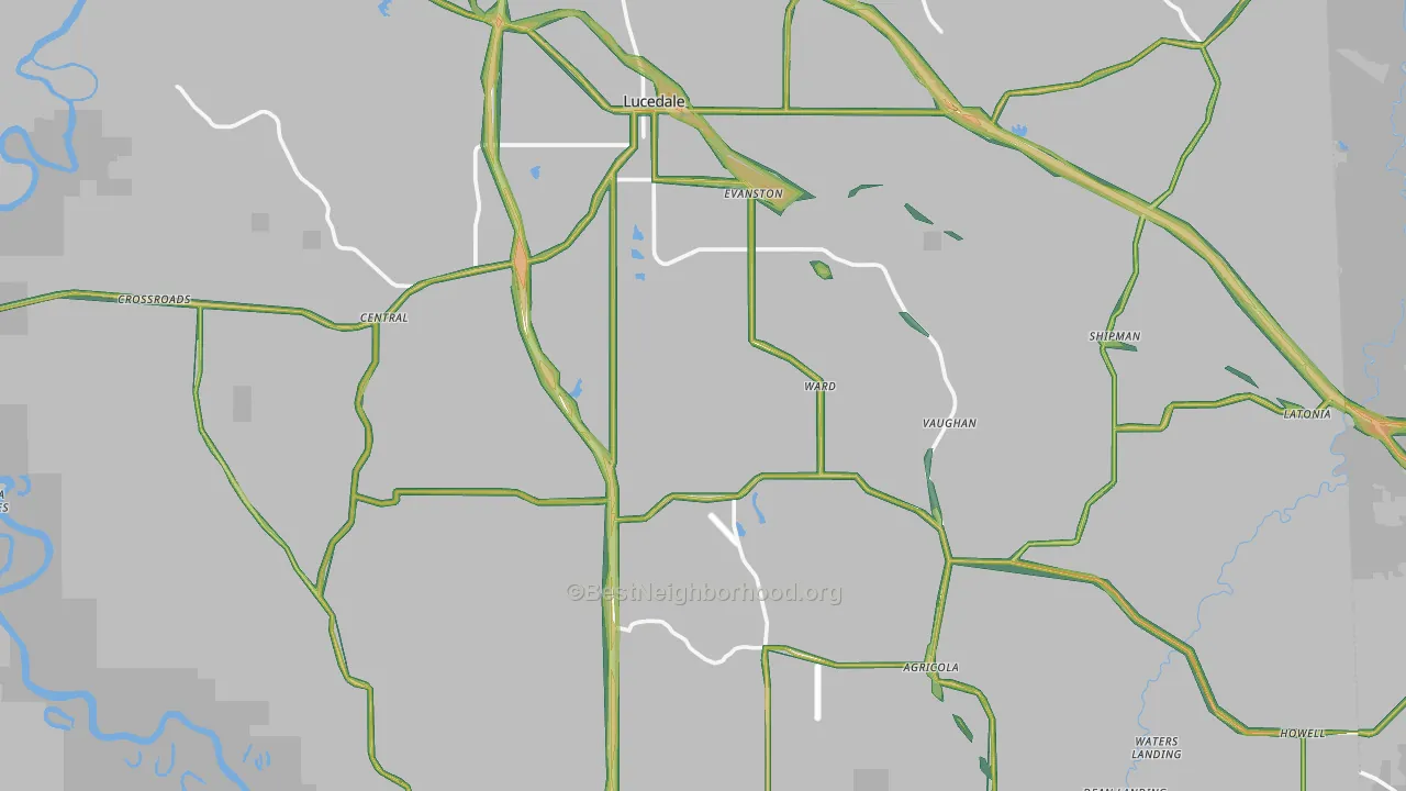 39452, MS Map of Noise Levels in 39452