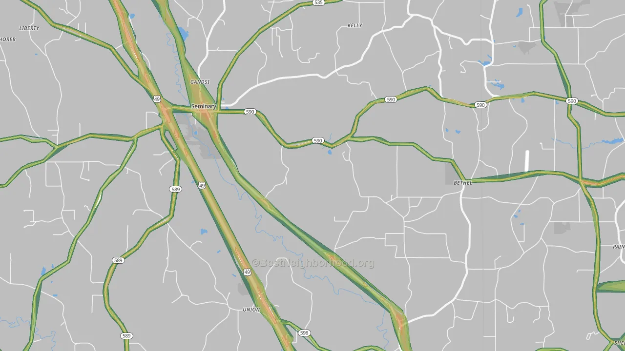 39479, MS Map of Noise Levels in 39479