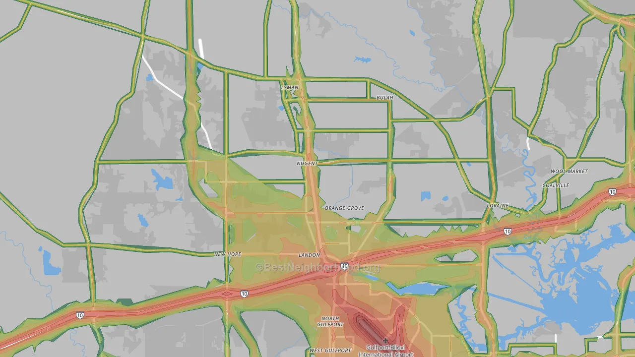 39503, MS Map of Noise Levels in 39503