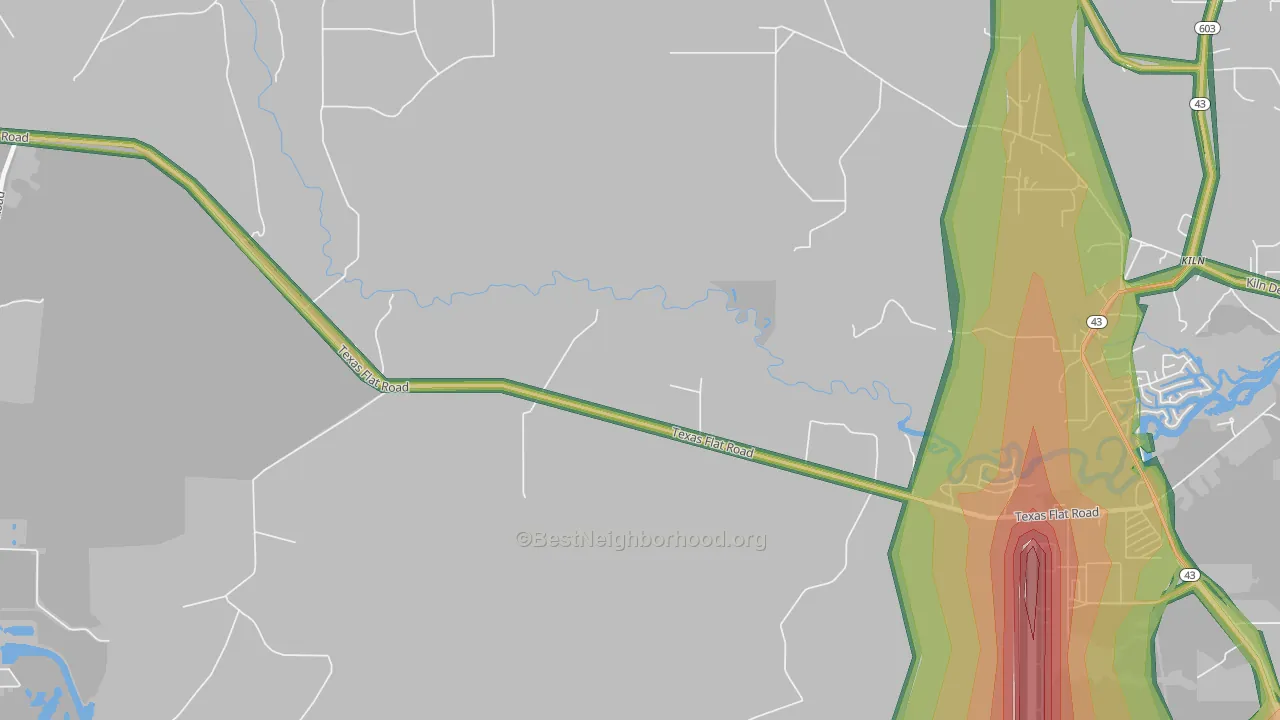 39521, MS Map of Noise Levels in 39521