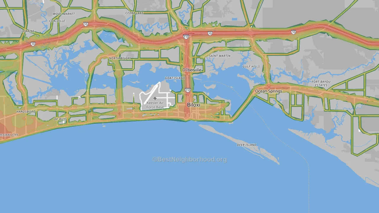 39530, MS Map of Noise Levels in 39530