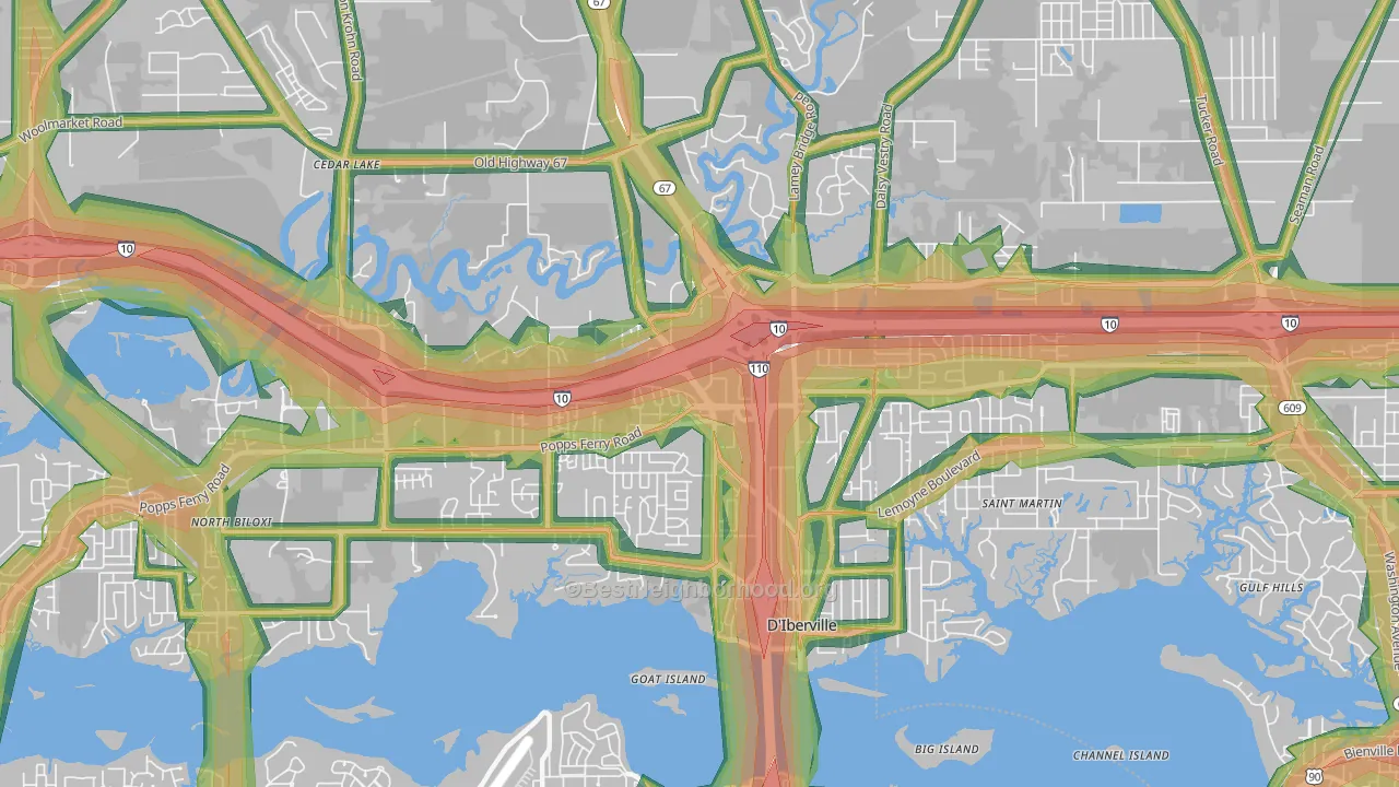 39540, MS Map of Noise Levels in 39540