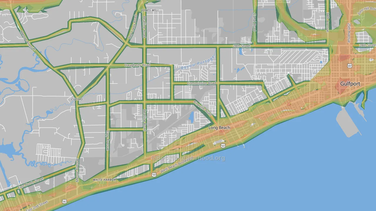 39560, MS Map of Noise Levels in 39560