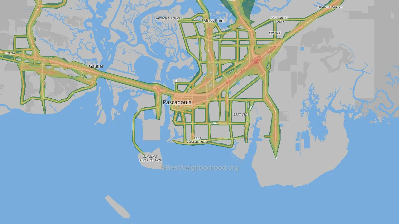 39567, MS Map of Noise Levels in 39567