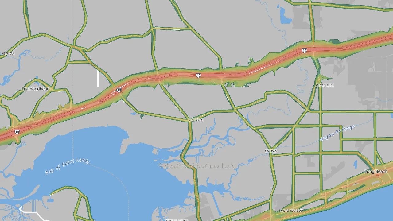 39571, MS Map of Noise Levels in 39571
