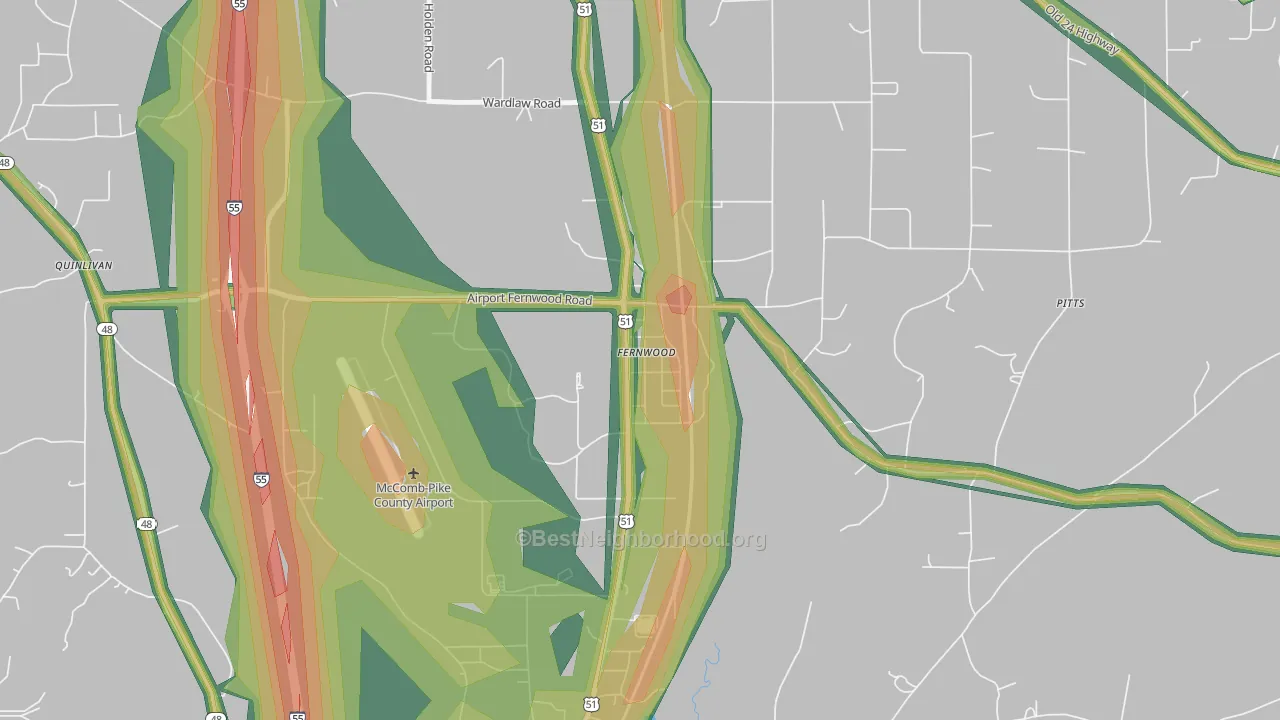 39635, MS Map of Noise Levels in 39635