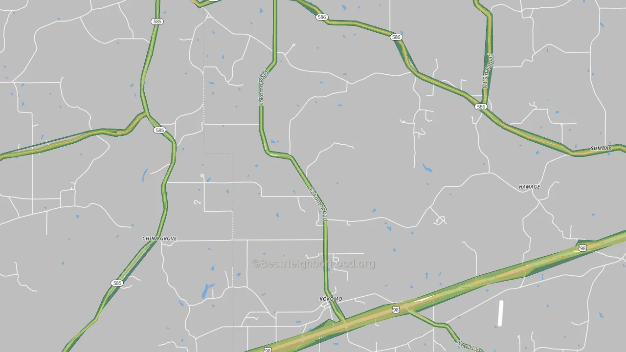 39643, MS Map of Noise Levels in 39643