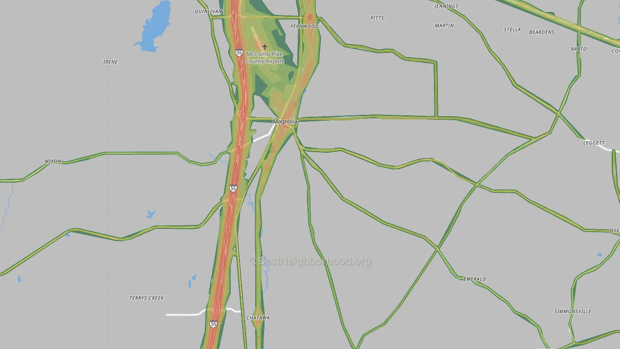 39652, MS Map of Noise Levels in 39652