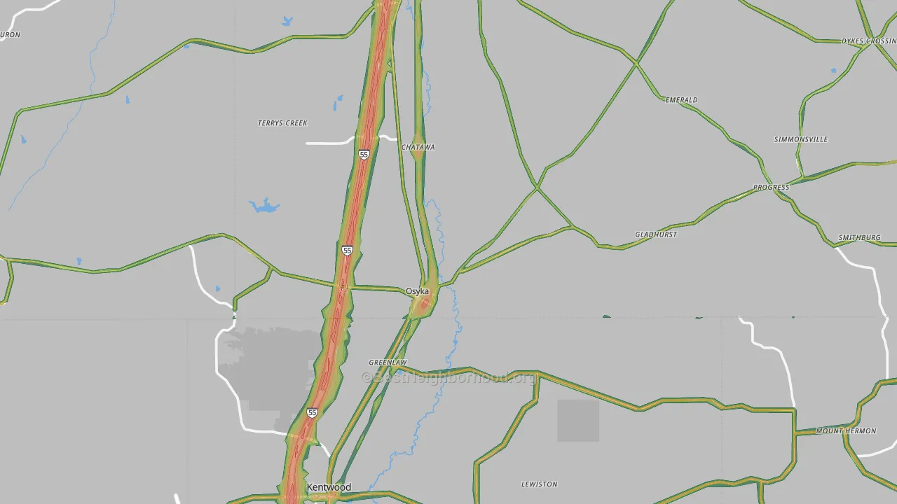 39657, MS Map of Noise Levels in 39657