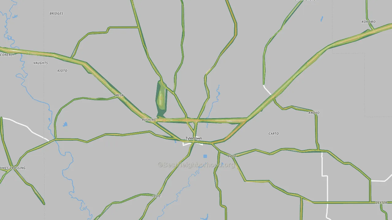 39667, MS Map of Noise Levels in 39667