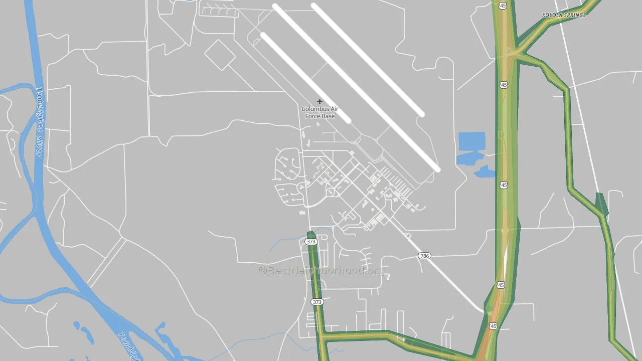 39710, MS Map of Noise Levels in 39710