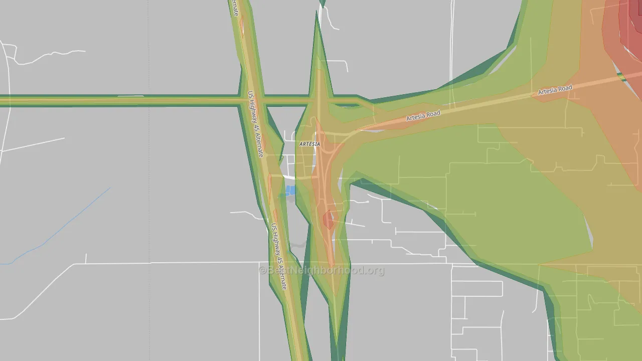 39736, MS Map of Noise Levels in 39736
