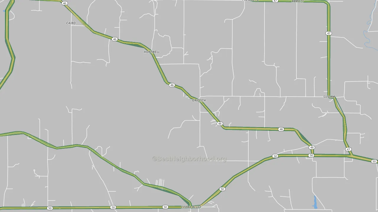 39741, MS Map of Noise Levels in 39741