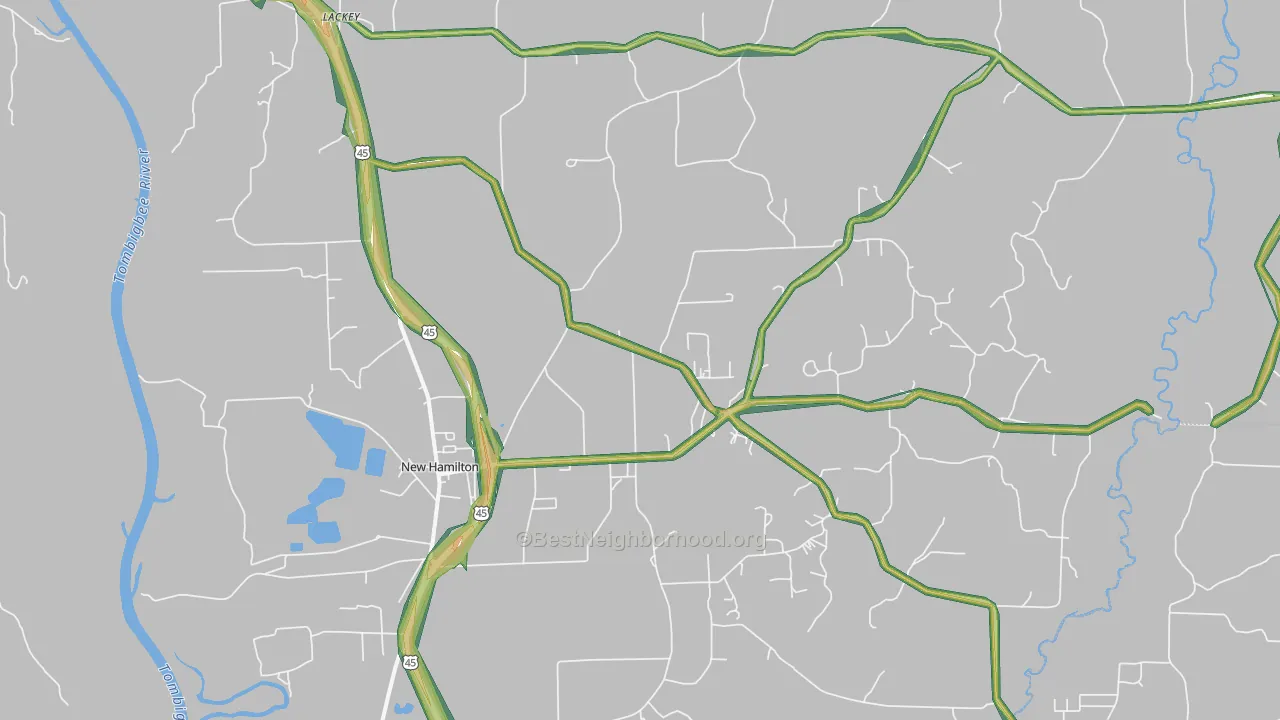39746, MS Map of Noise Levels in 39746