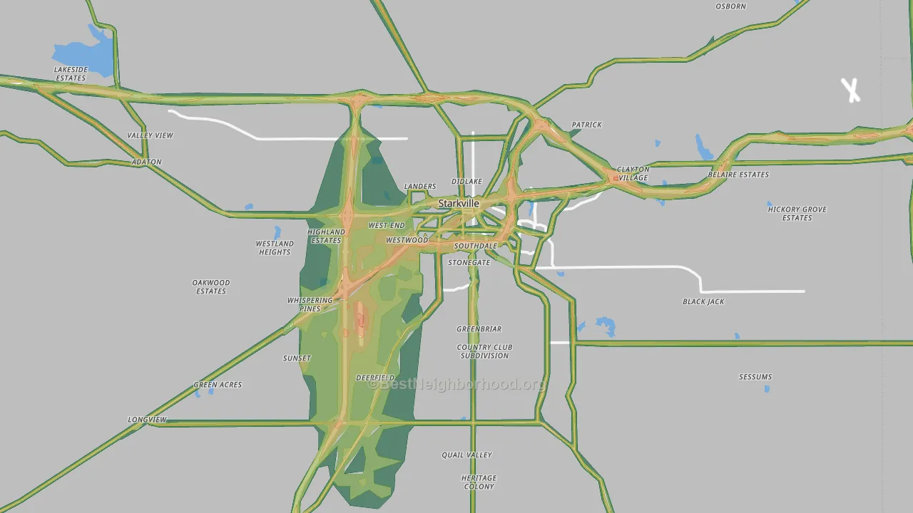 39759, MS Map of Noise Levels in 39759