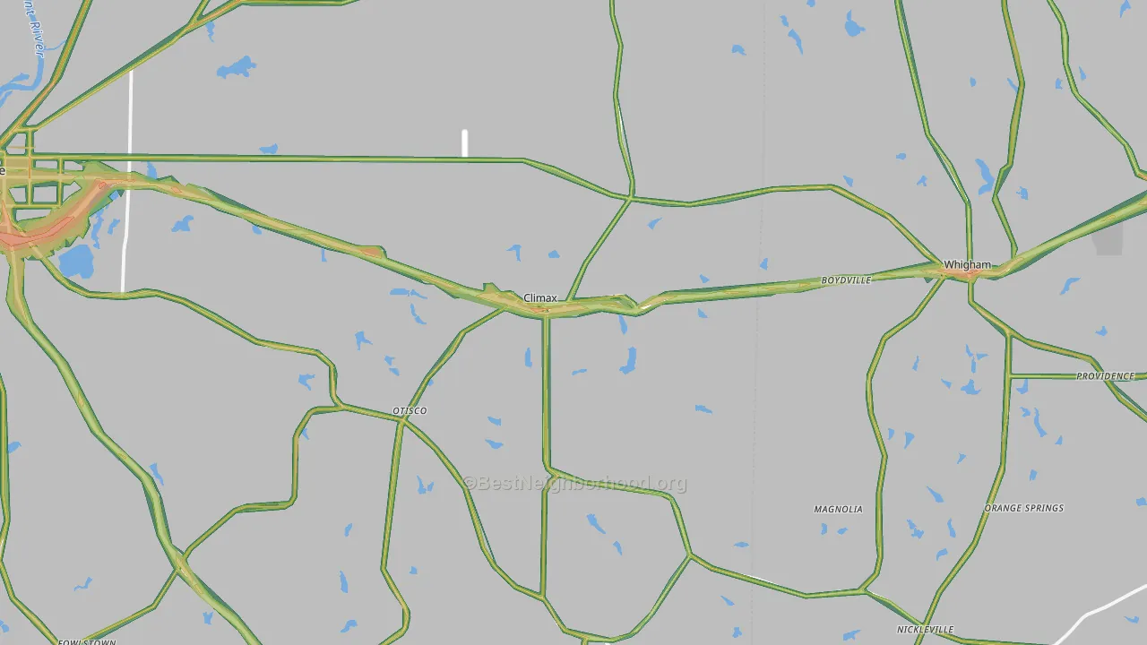 39834, GA Map of Noise Levels in 39834