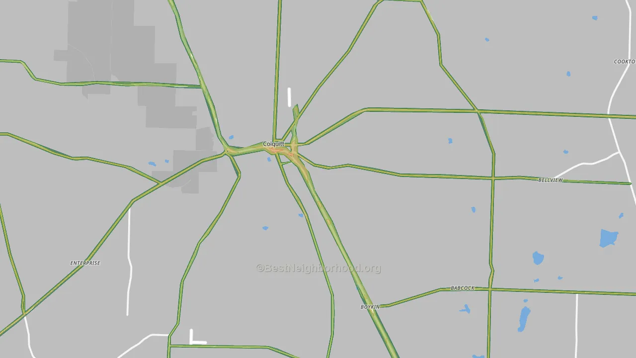 39837, GA Map of Noise Levels in 39837