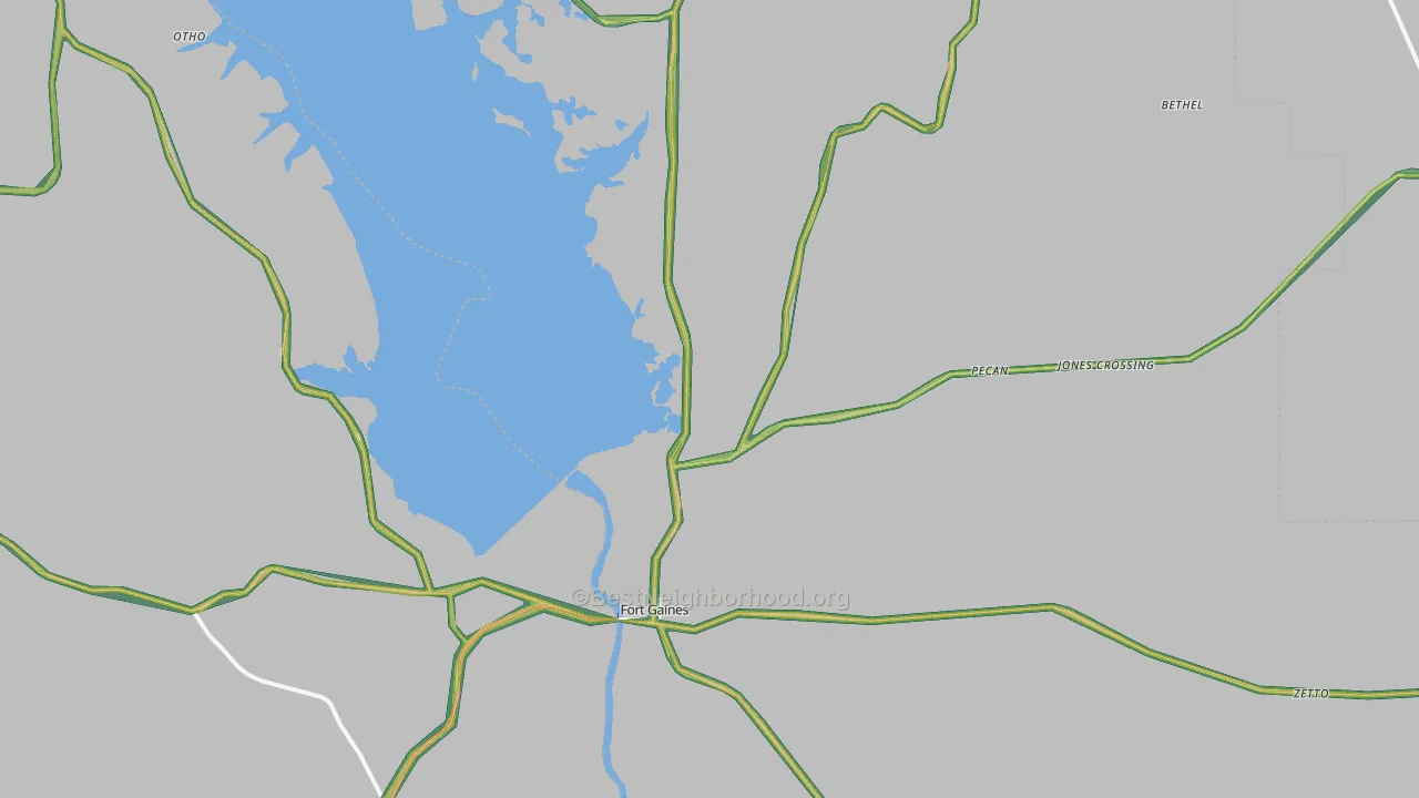 39851, GA Map of Noise Levels in 39851