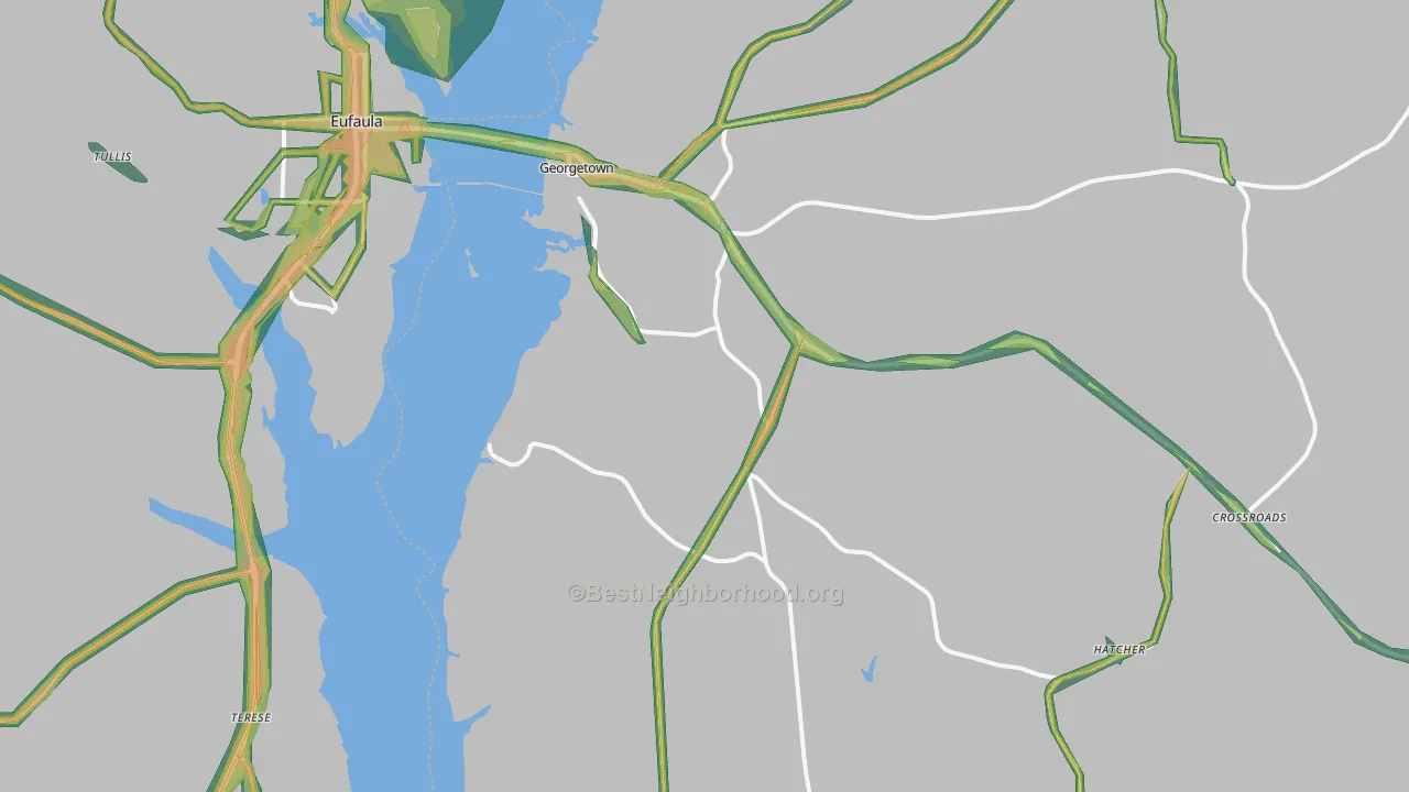 39854, GA Map of Noise Levels in 39854
