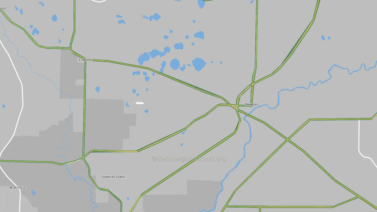 39870, GA Map of Noise Levels in 39870