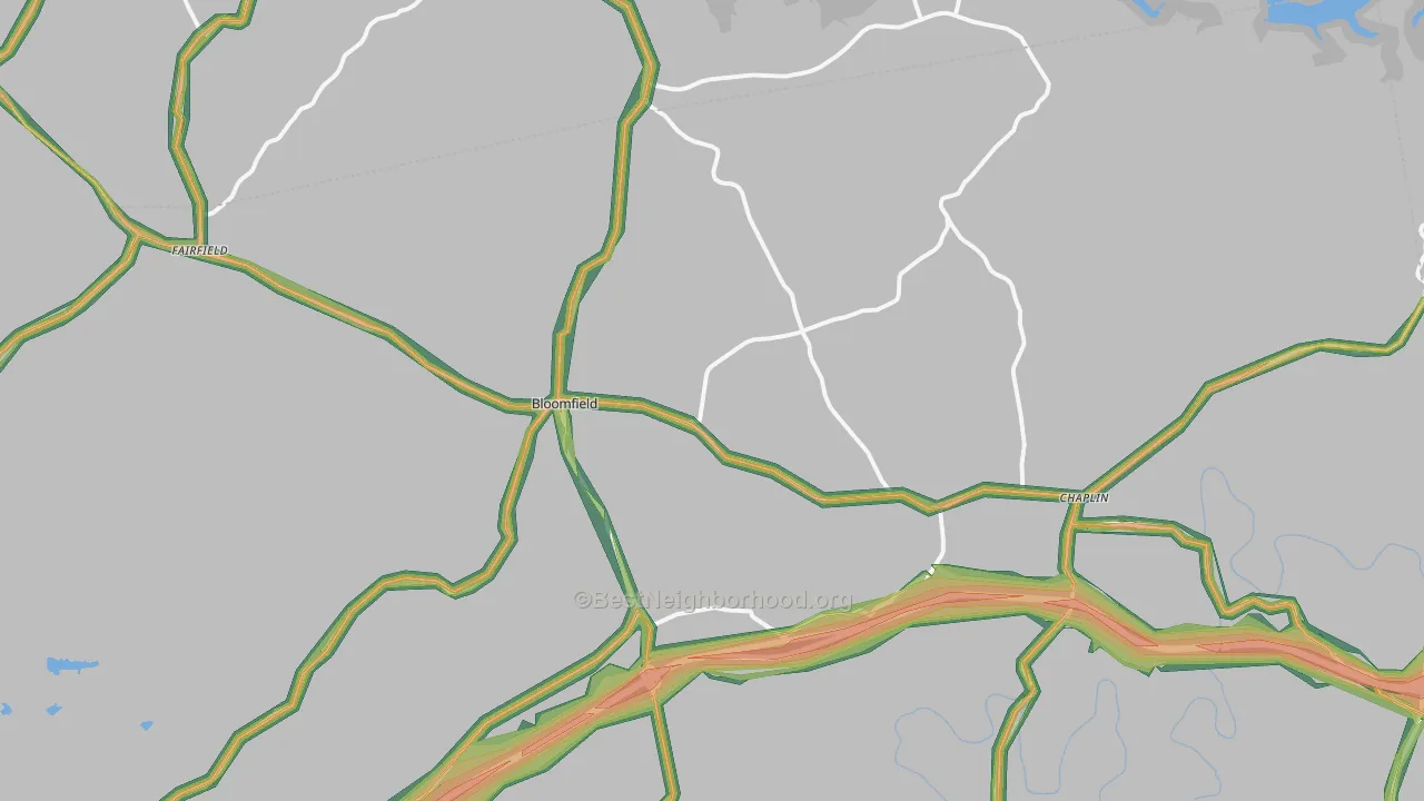 40008, KY Map of Noise Levels in 40008