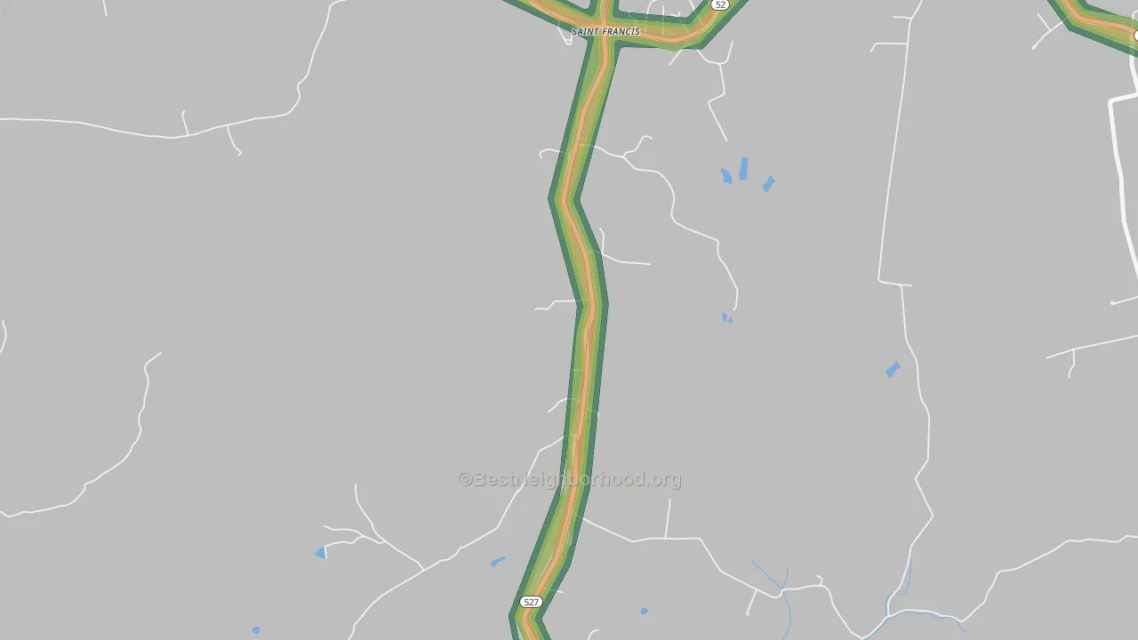 40062, KY Map of Noise Levels in 40062