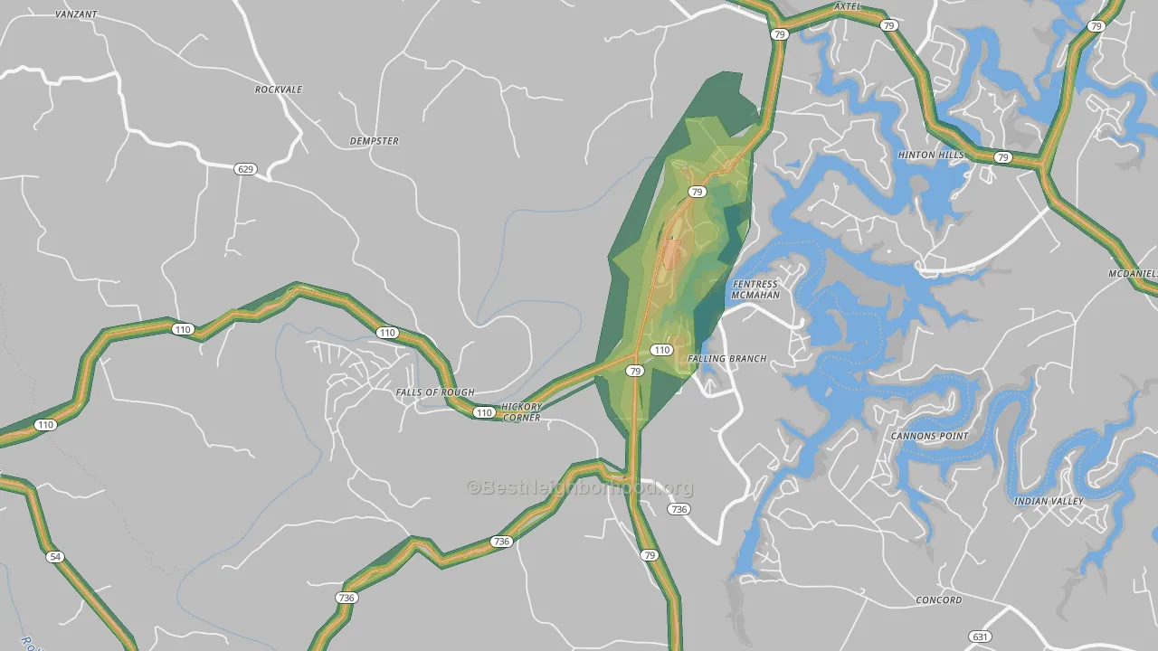 40119, KY Map of Noise Levels in 40119