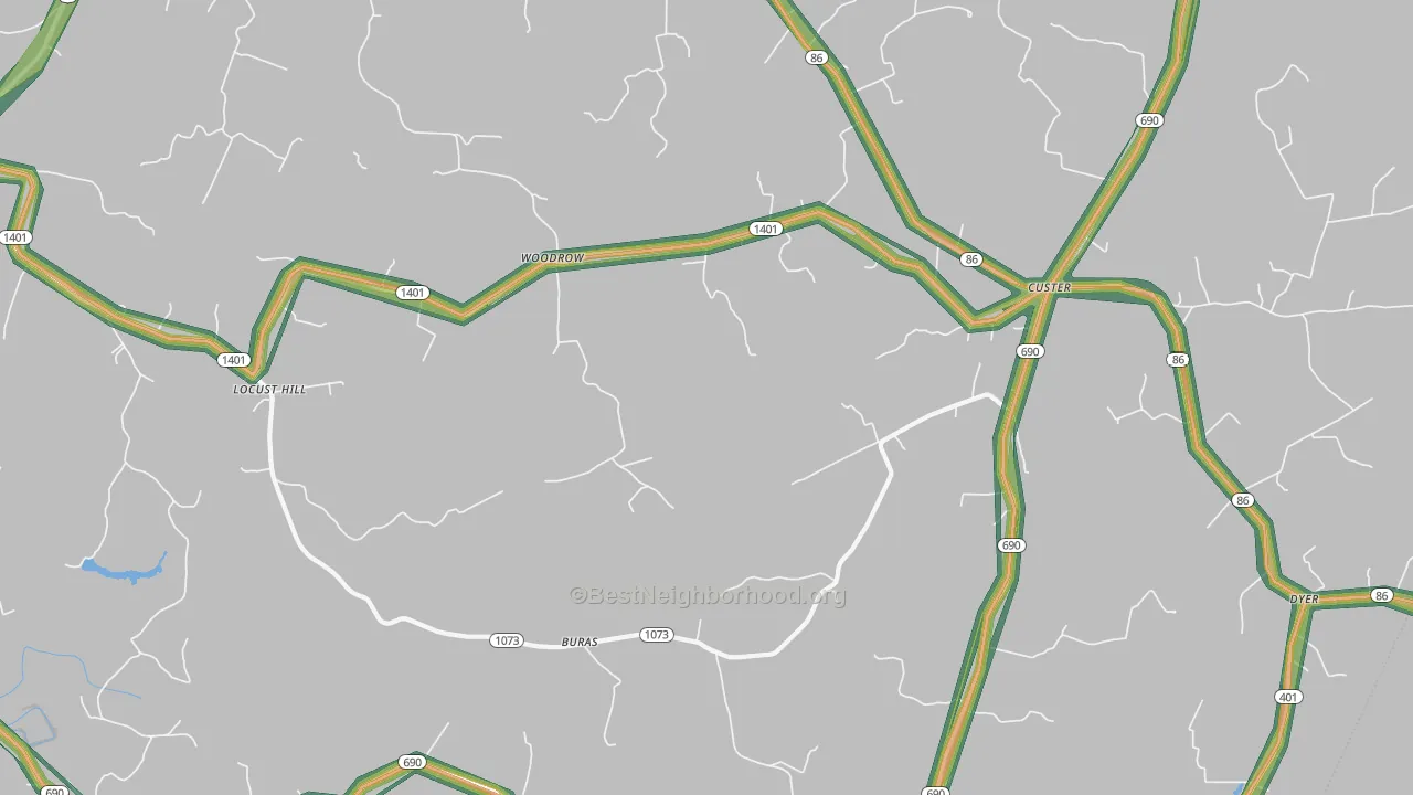 40140, KY Map of Noise Levels in 40140