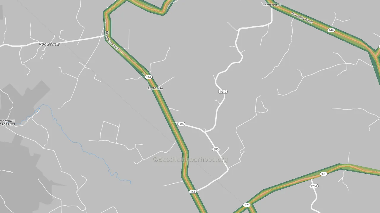 40161, KY Map of Noise Levels in 40161