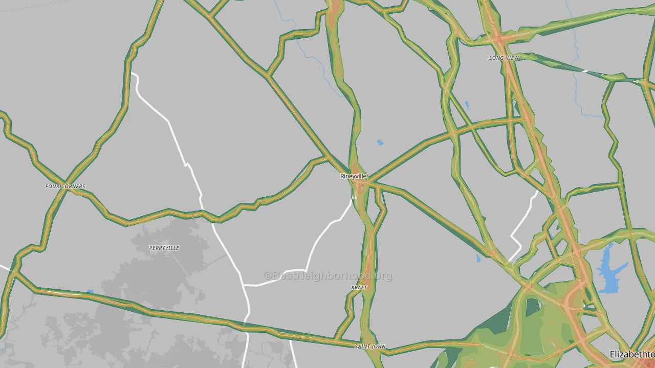 40162, KY Map of Noise Levels in 40162