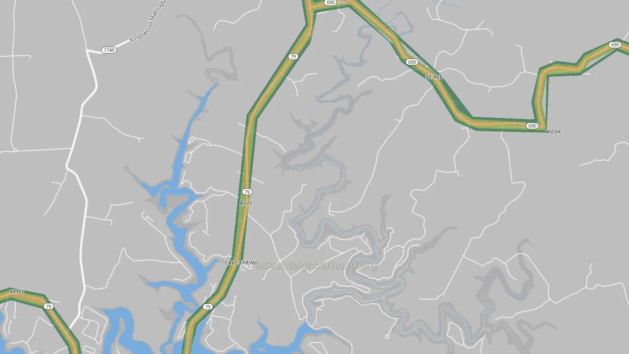 40178, KY Map of Noise Levels in 40178